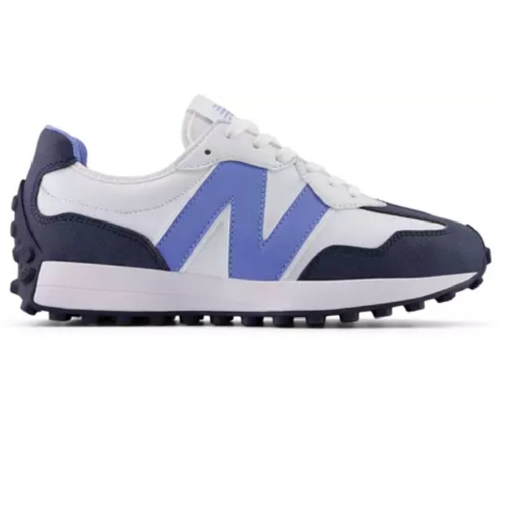 NEW BALANCE 327 LEATHER Women's Golf & Casual Sneakers Shoes size 9.5 White Navy